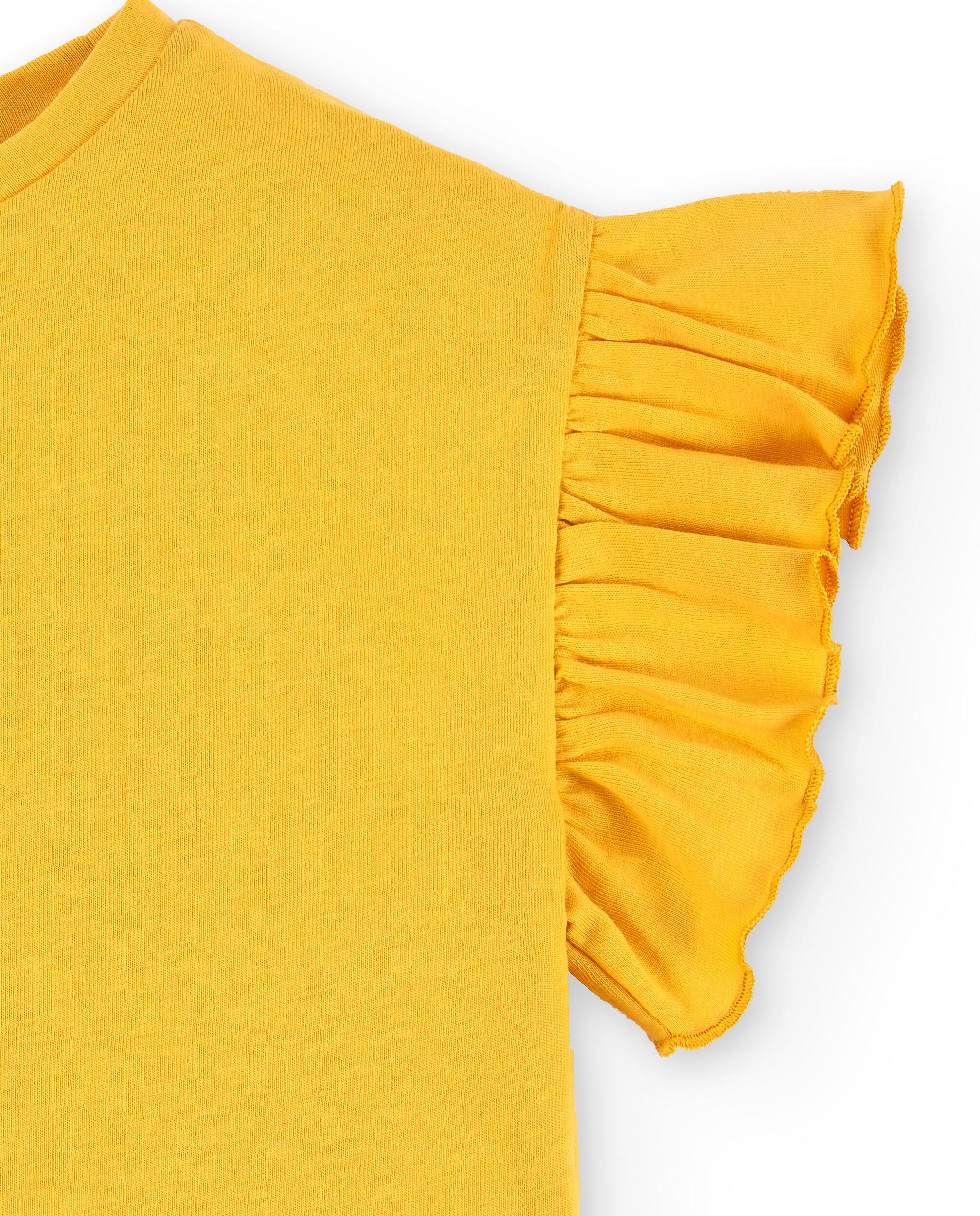 Camiseta mostarda para 3/4