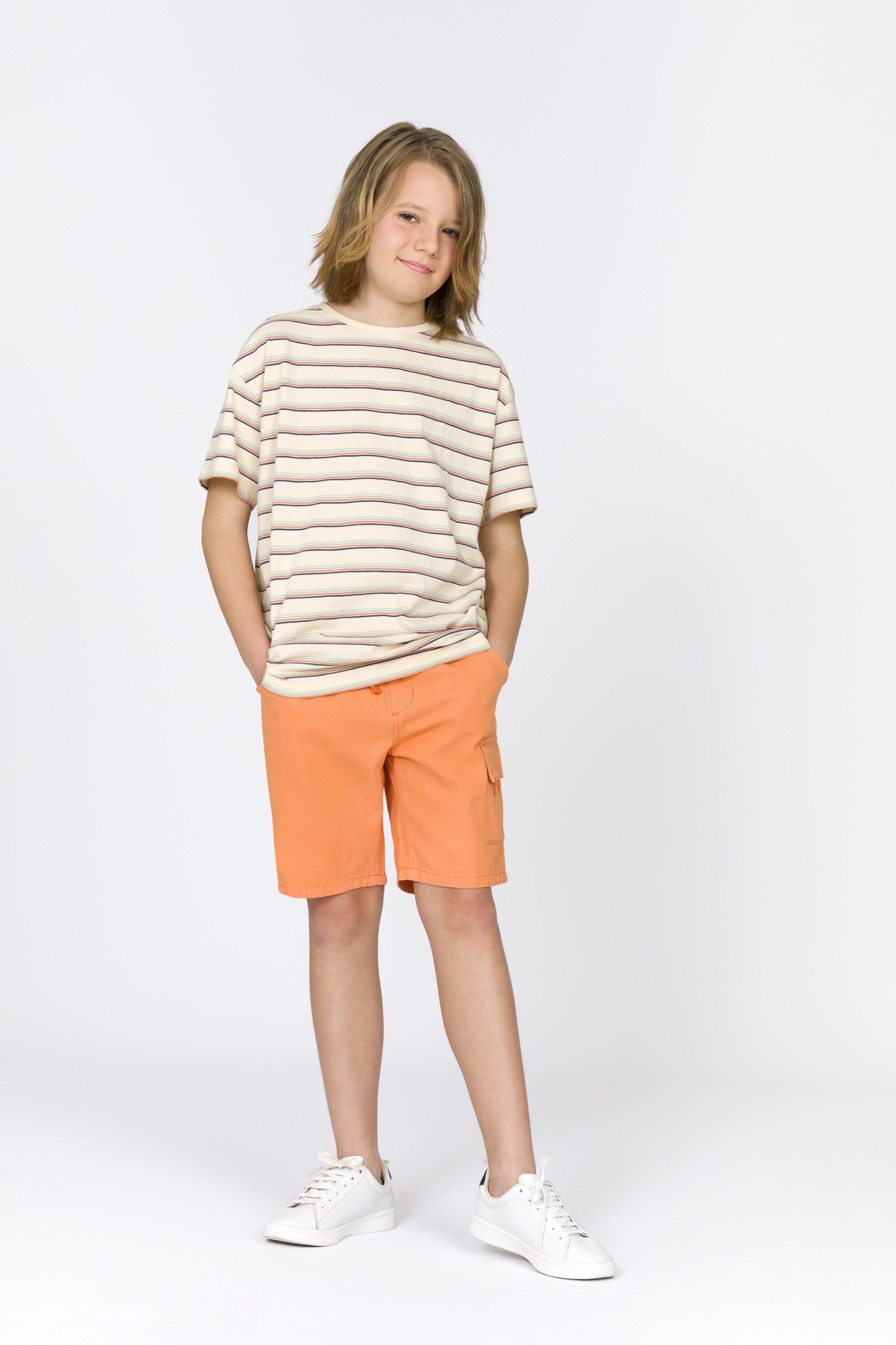 Camiseta niño rayas algodón orgánico 2/5