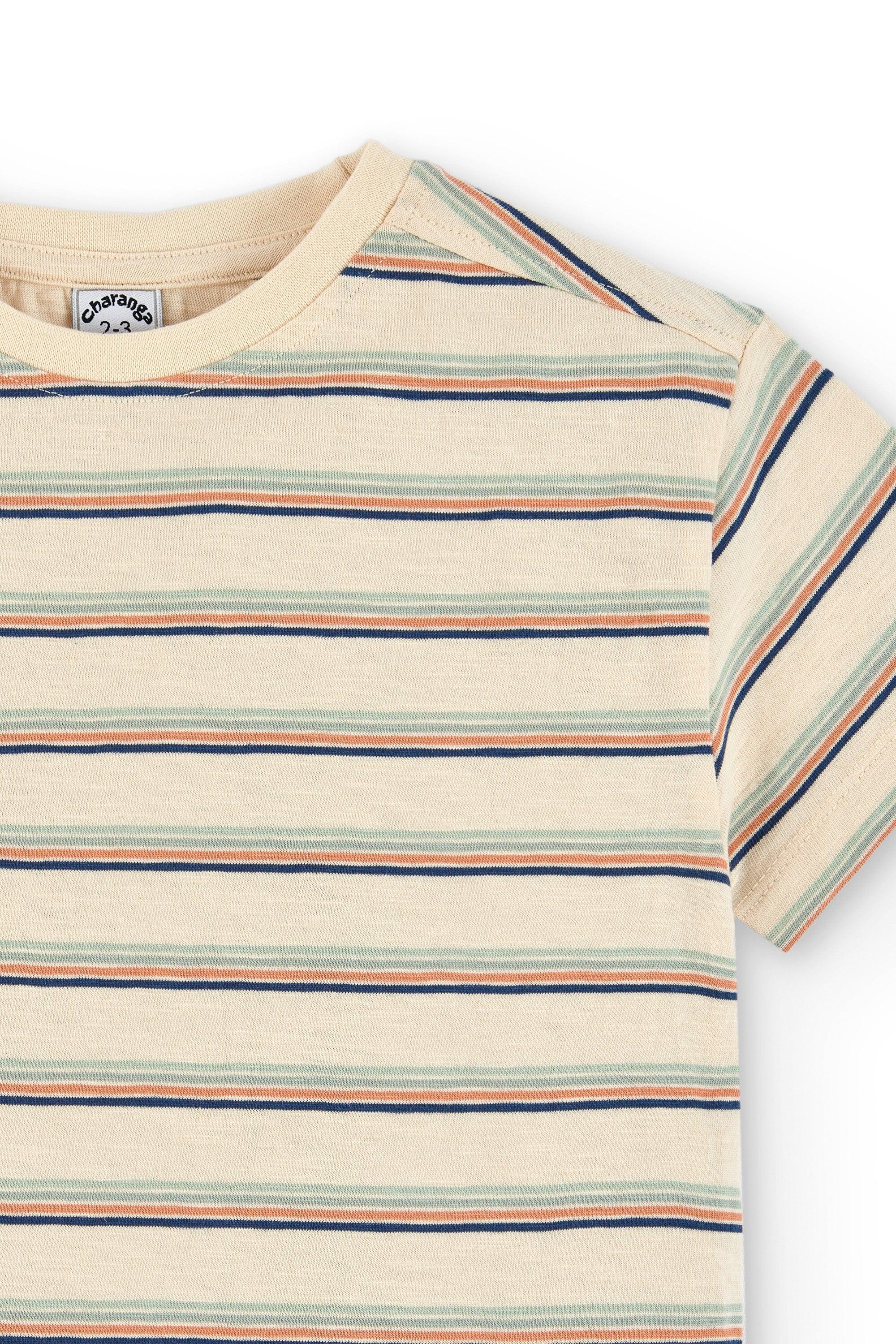 Camiseta niño rayas algodón orgánico 5/5