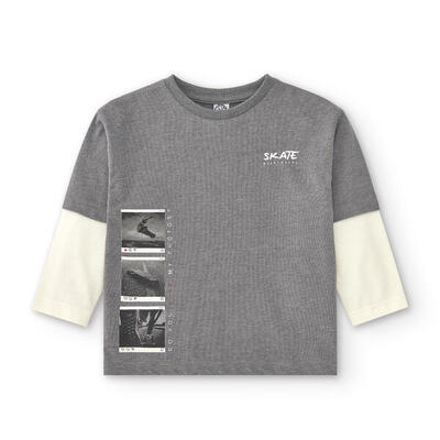 Camiseta De Niño Multicolor Skate Bebé Charanga, Manga Larga Gráfica talla 2-3