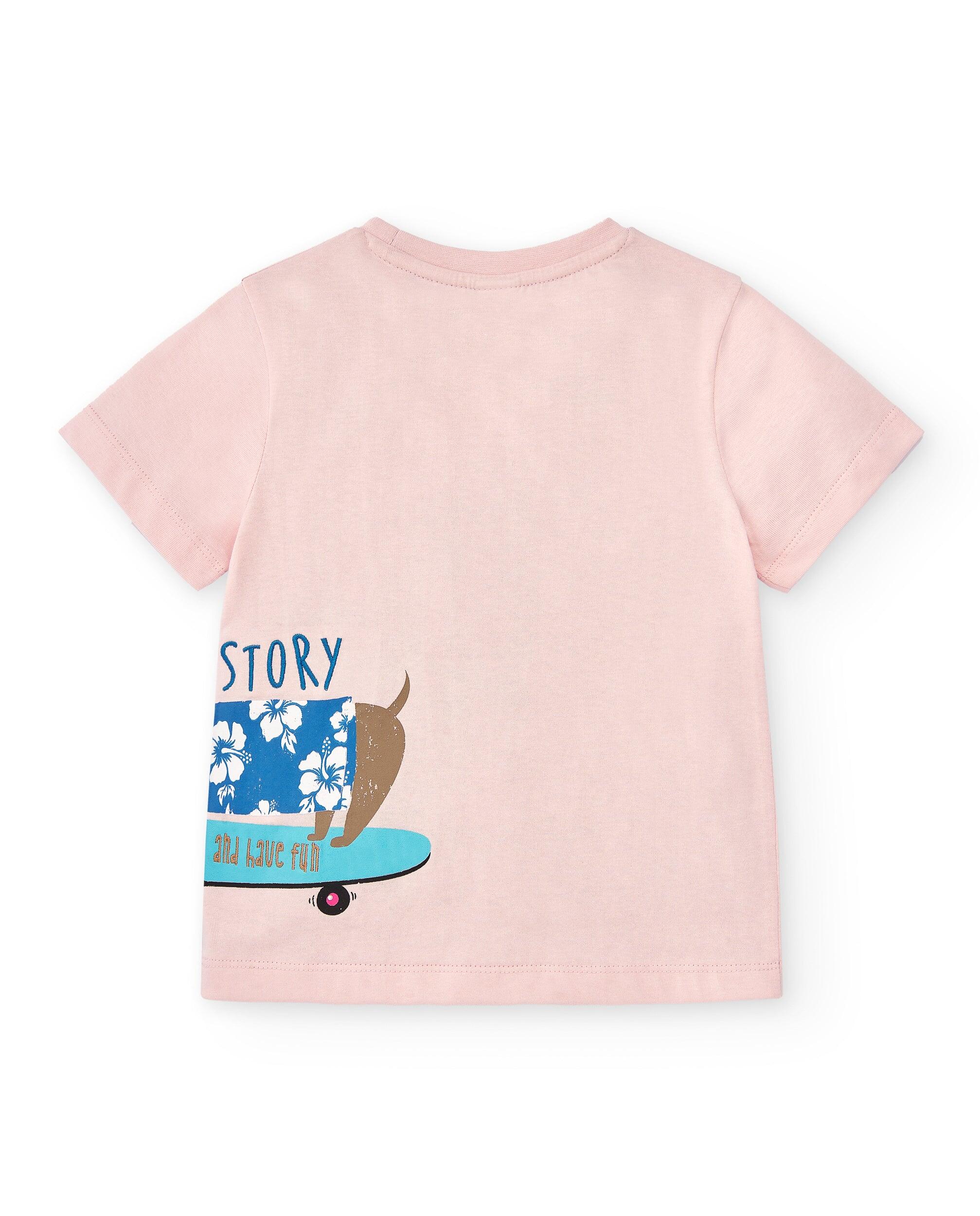 Camiseta rosa para 3/4