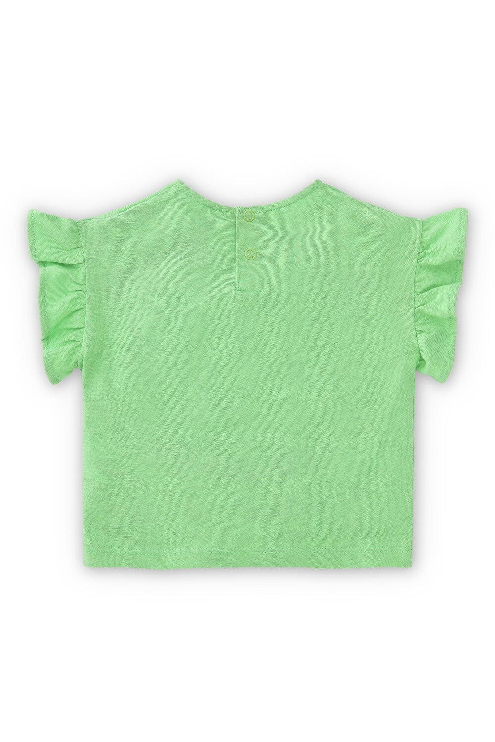 Camiseta verde com babados para bebê 5/5