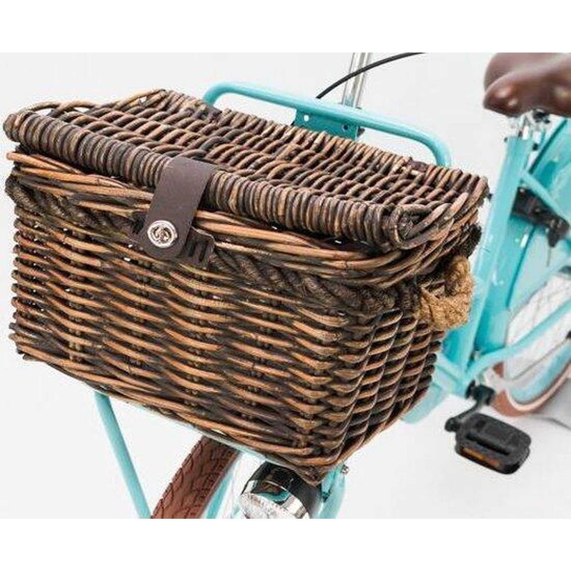 Panier À Vélo En Rotin Melbourne Moyen 24 Litres 38 X 27 X 24 Cm - Marron