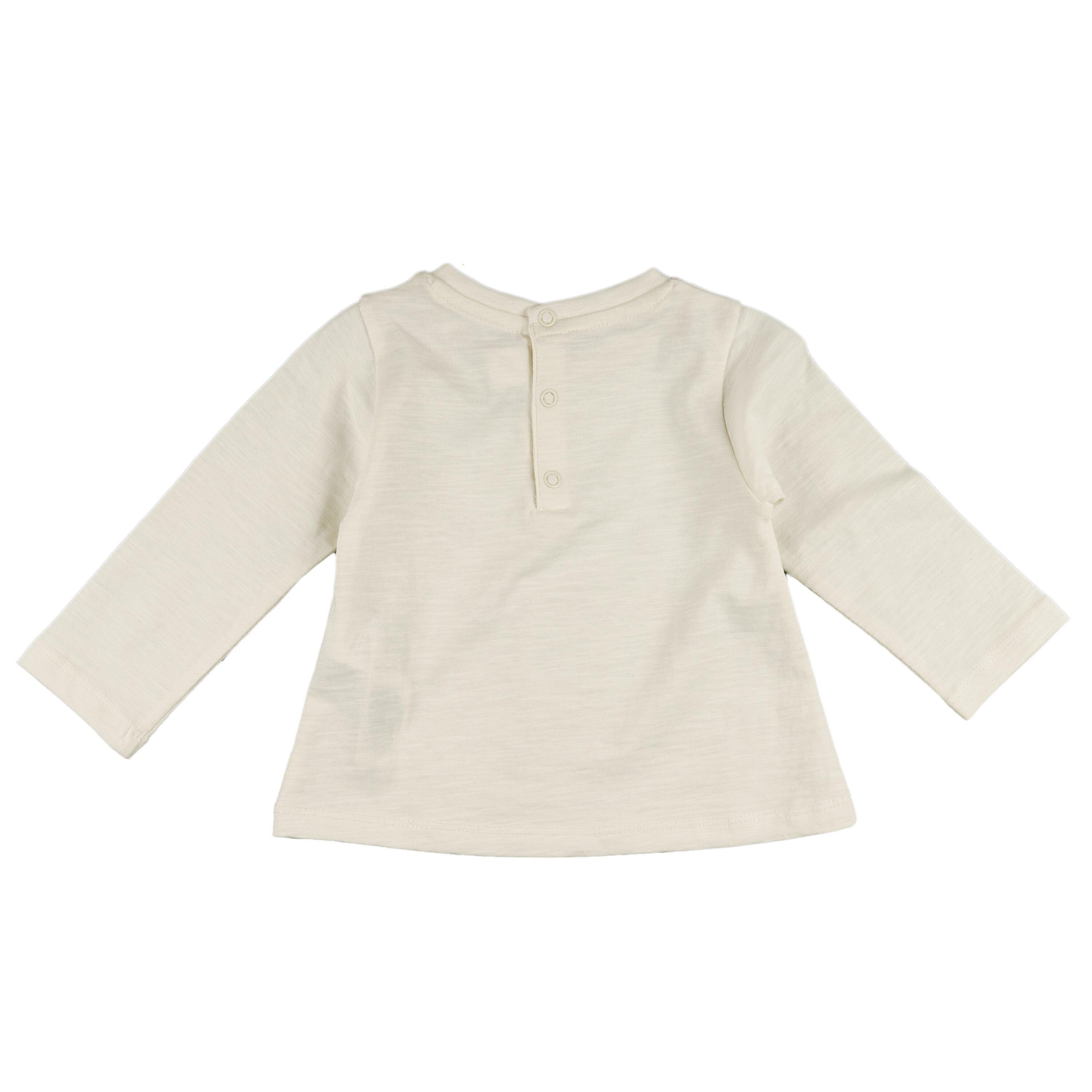 Camiseta infantil de manga comprida na cor 3/4