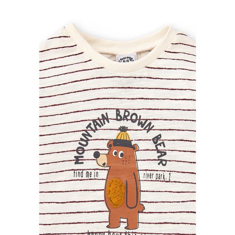 Charanga Camiseta de bebé de manga larga con estampado de oso