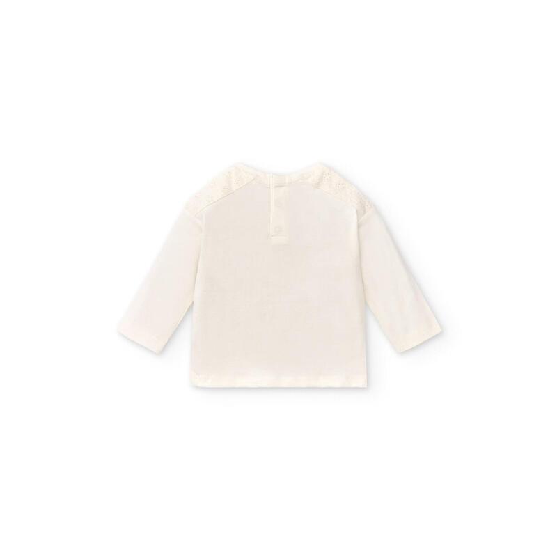 Charanga Camiseta de bebé de manga larga color crudo estampado foxy