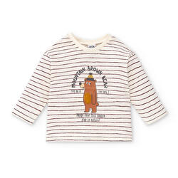Charanga Camiseta de bebé de manga larga con estampado de oso