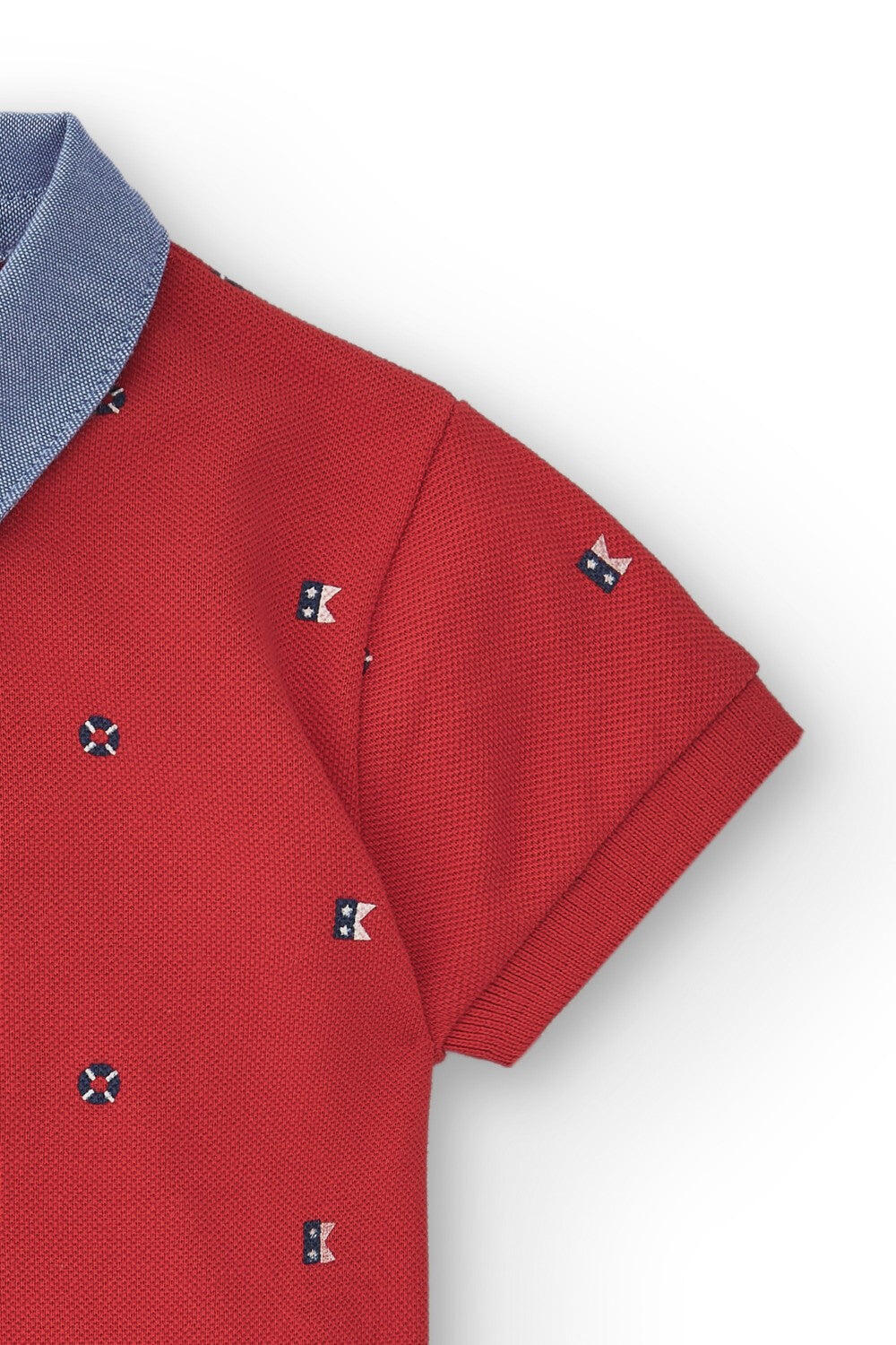 Polo bebé rojo cuello camisa 5/5