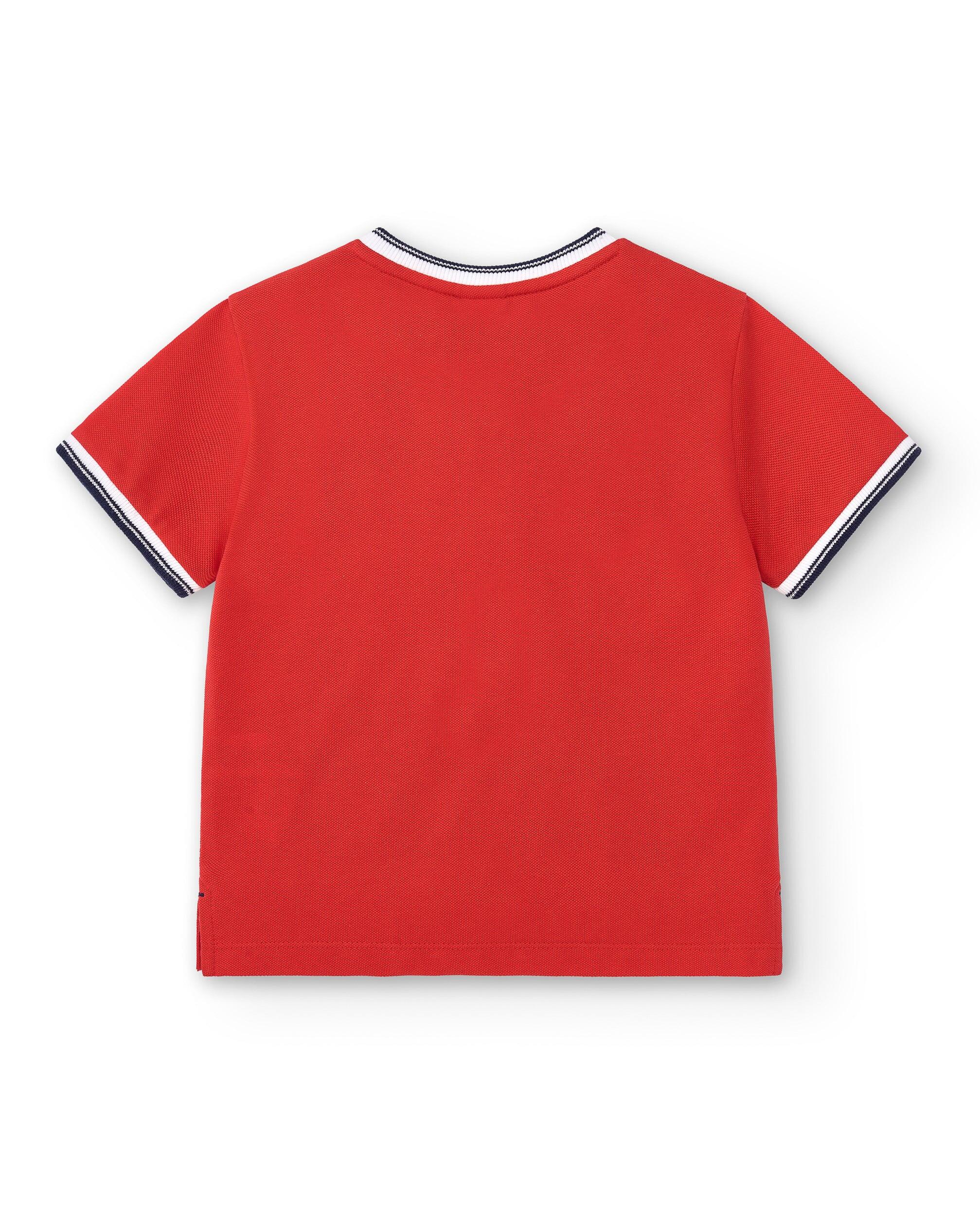 Camisa polo vermelha para 4/4
