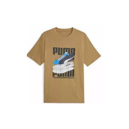 Camiseta de Manga Corta Hombre Puma Graphiccs Sneaker Marrón