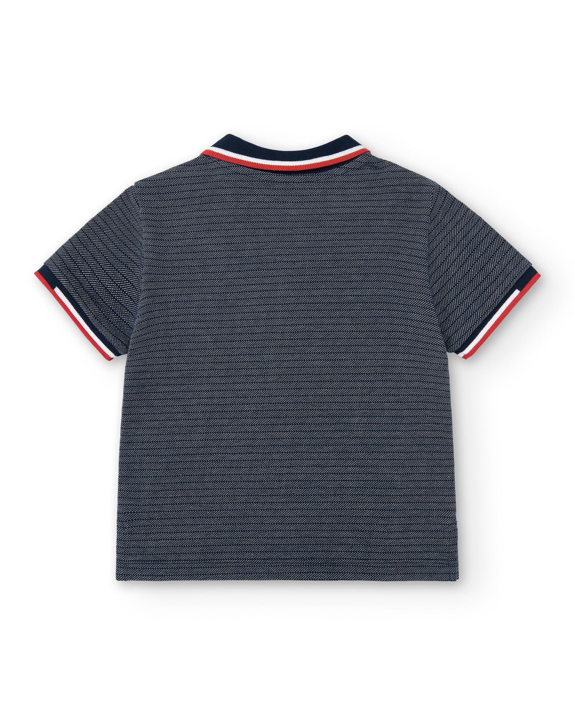 Camisa polo azul marinho 4/4