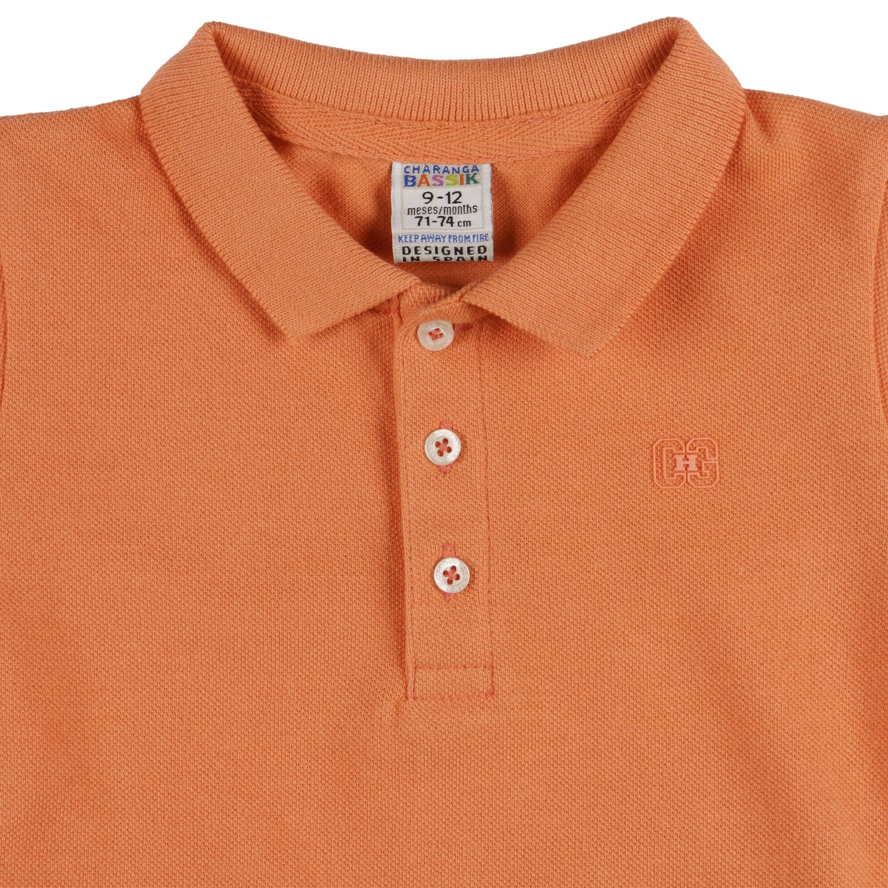 Camisa polo laranja para 3/3