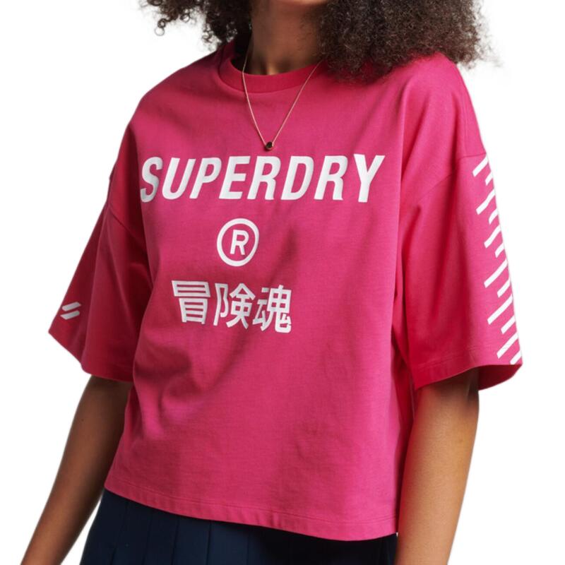 Koszulka turystyczna damska Superdry Code Tech Os Boxy