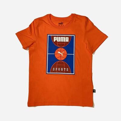 T-shirt ragazzo puma court - arancio