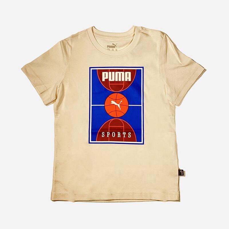 T-shirt ragazzo puma court - beige