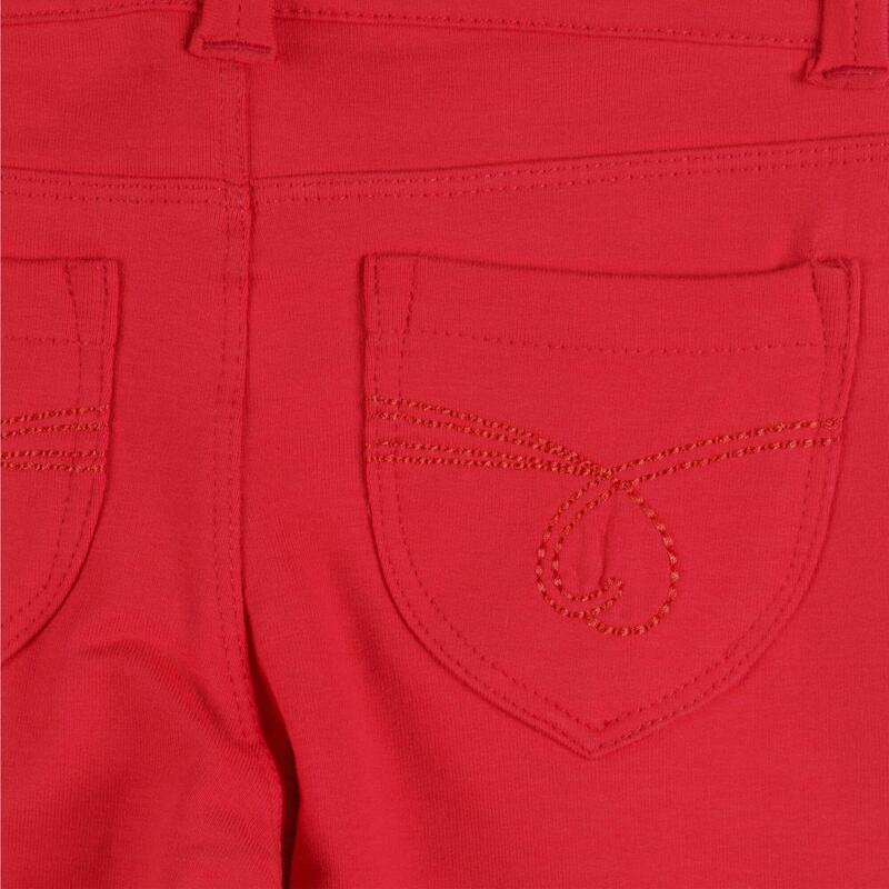 Charanga Pantalón de felpa de niña rojo