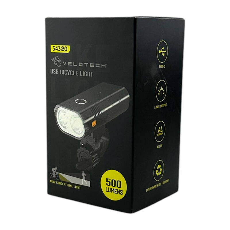 Velotech Socket Lámpa első Velotech Pro 500 LM VELOTECH - Decathlon