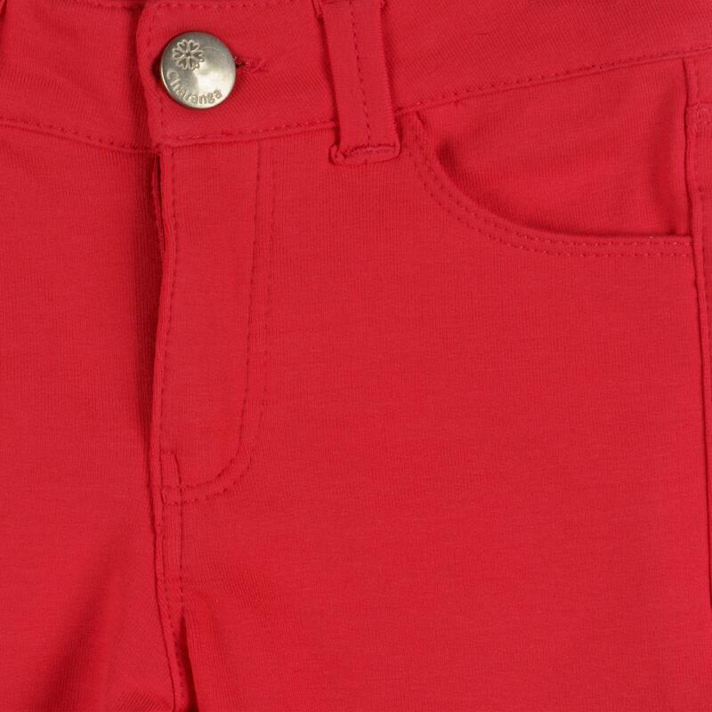 Charanga Pantalón de felpa de niña rojo