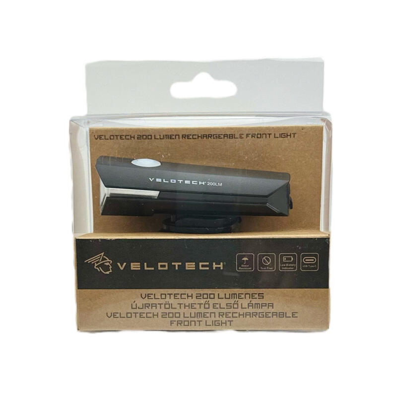 Lampka przednia Velotech 200 lumenów