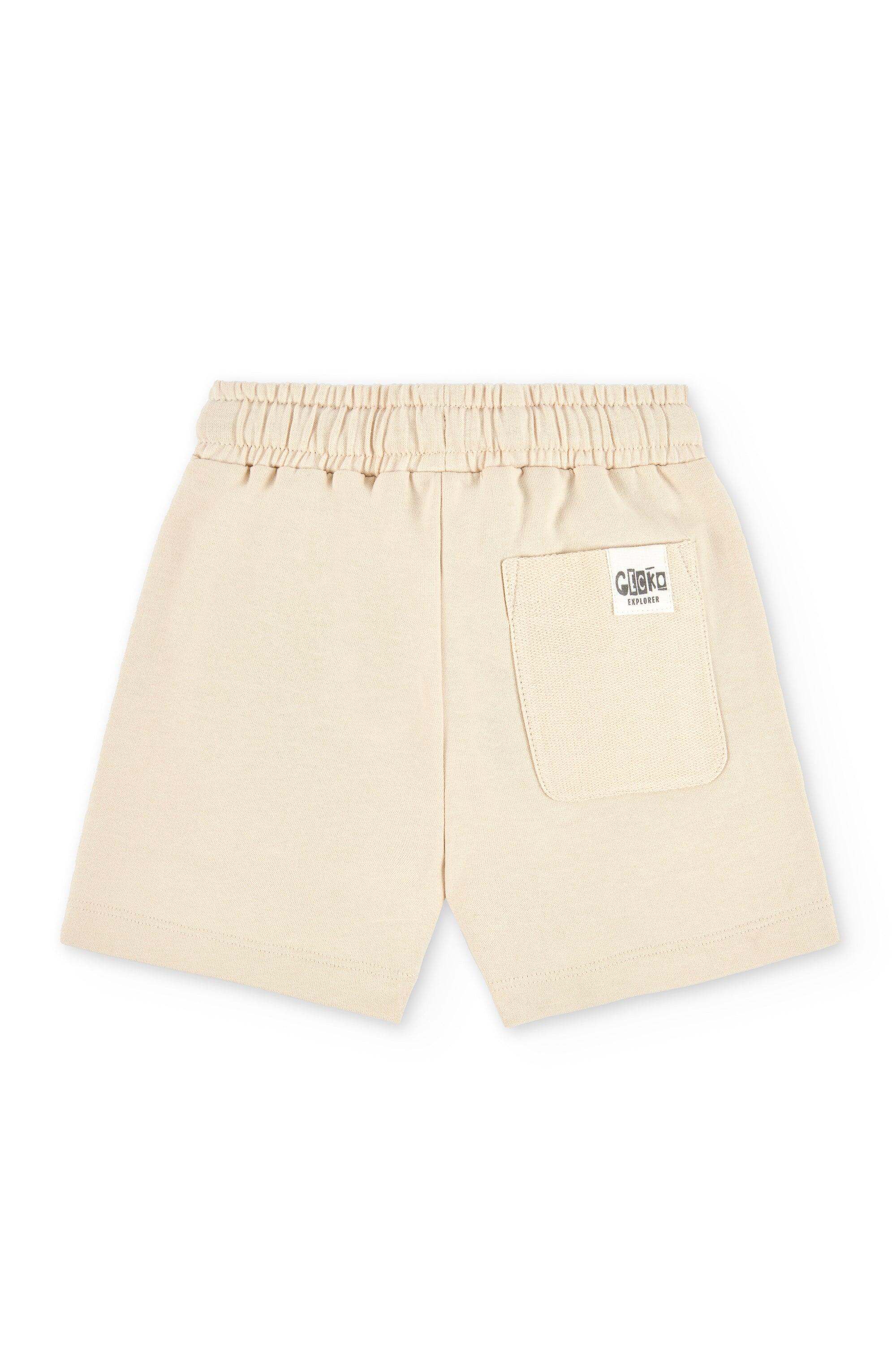 Bermuda niño beige cintura elástica 4/4