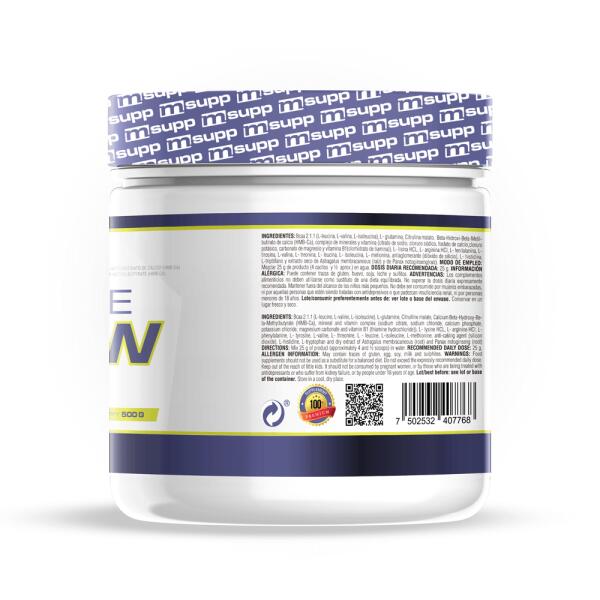 MG Amino Muscle Grow - 500g Neutro de MM Supplements