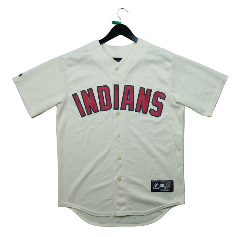 Reconditionné - Maillot Majestic Cleveland Indians MLB