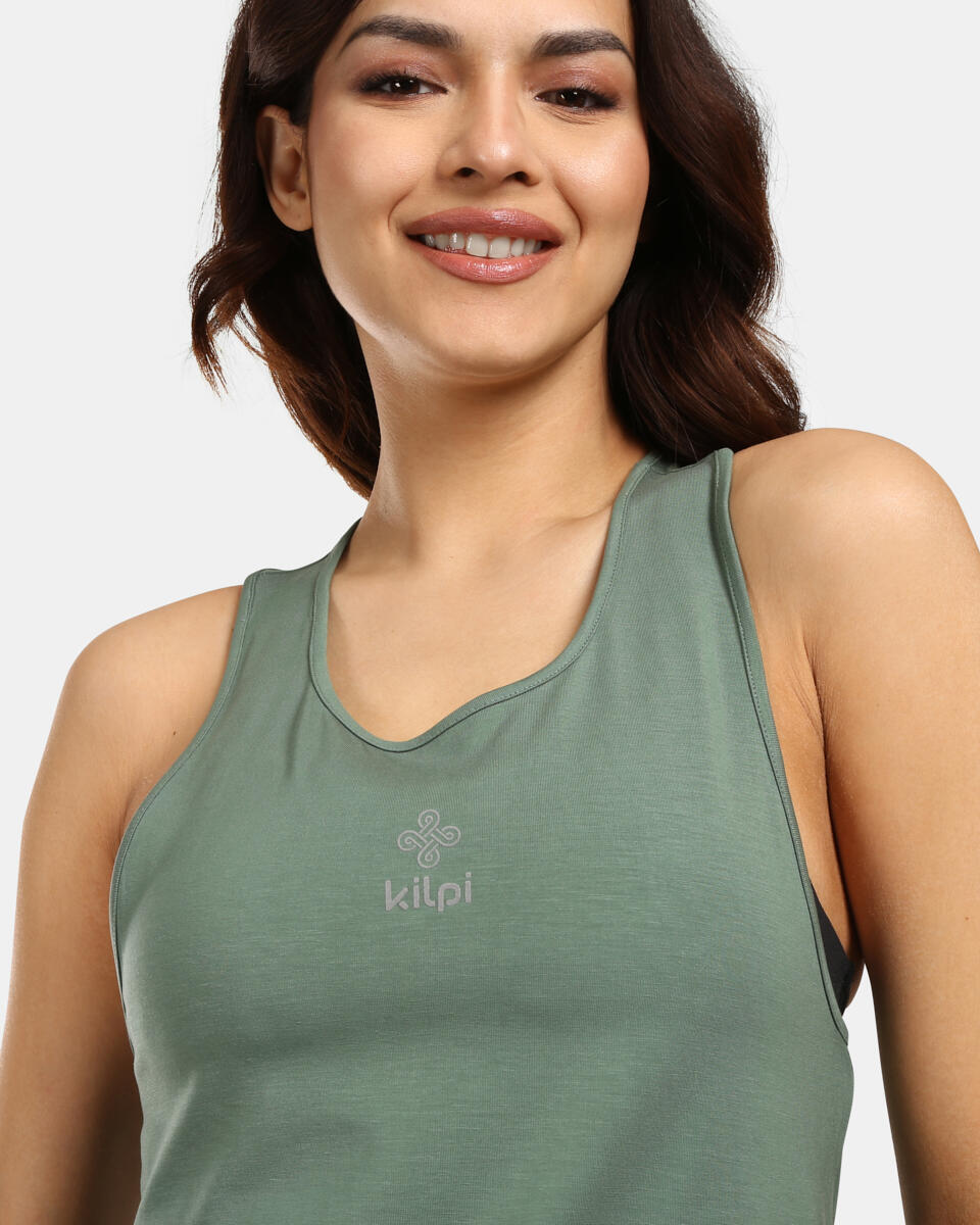 Débardeur sport femme Kilpi Lanca-W, vert, 100% Lyocell 3/4