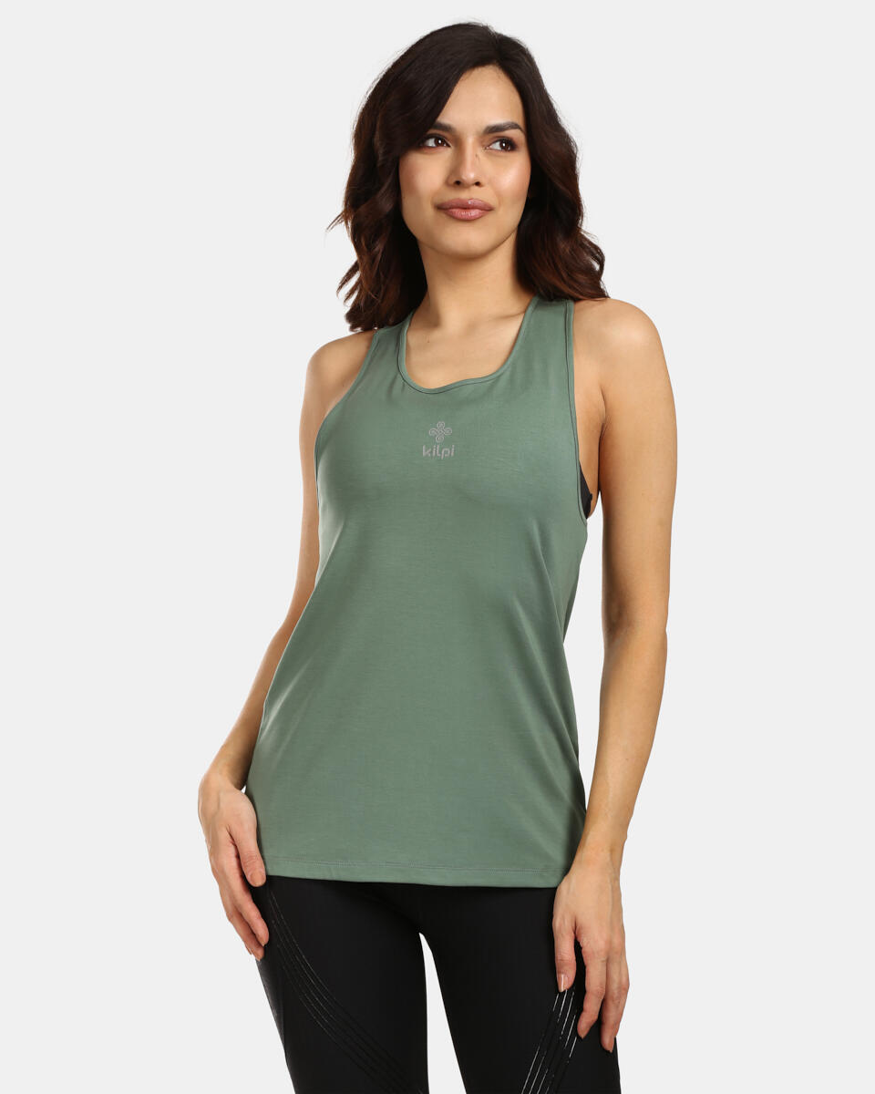 KILPI Camiseta sin mangas fitness para mujer LANCA-W KILPI Caqui