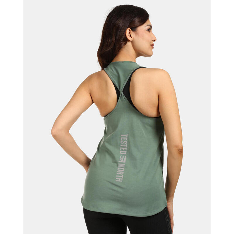 Camiseta sin mangas fitness para mujer LANCA-W KILPI Caqui