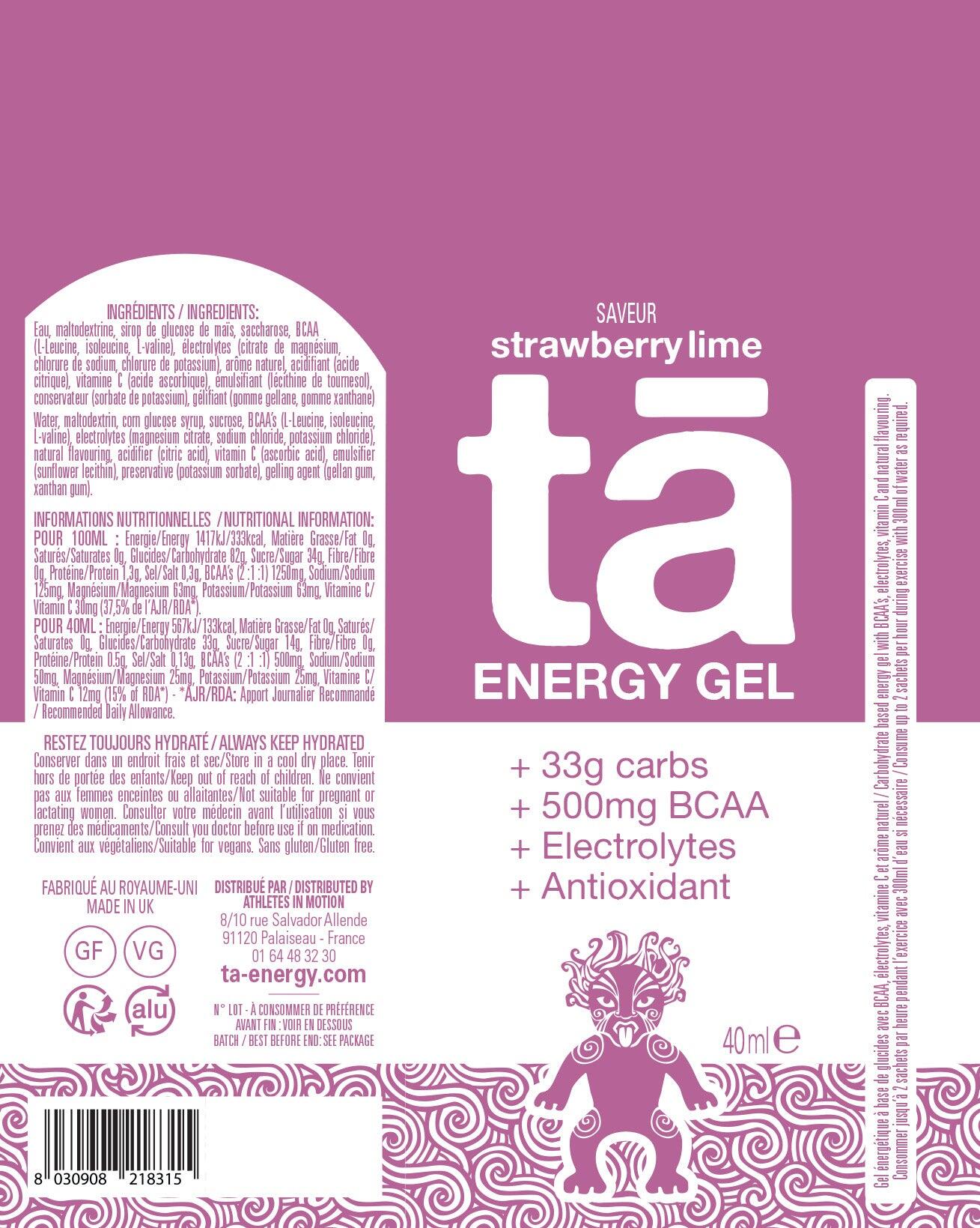 TA ENERGY - Gel Énergétique x12 - Energie, Sodium, 500mg BCAA - 133Kcal 6/7