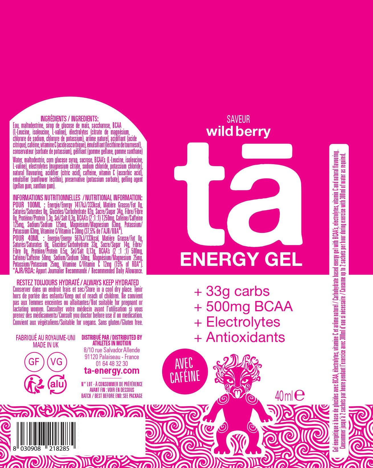 TA ENERGY - Gel Énergétique x12 - Energie, Sodium, 500mg BCAA - 133Kcal 6/7