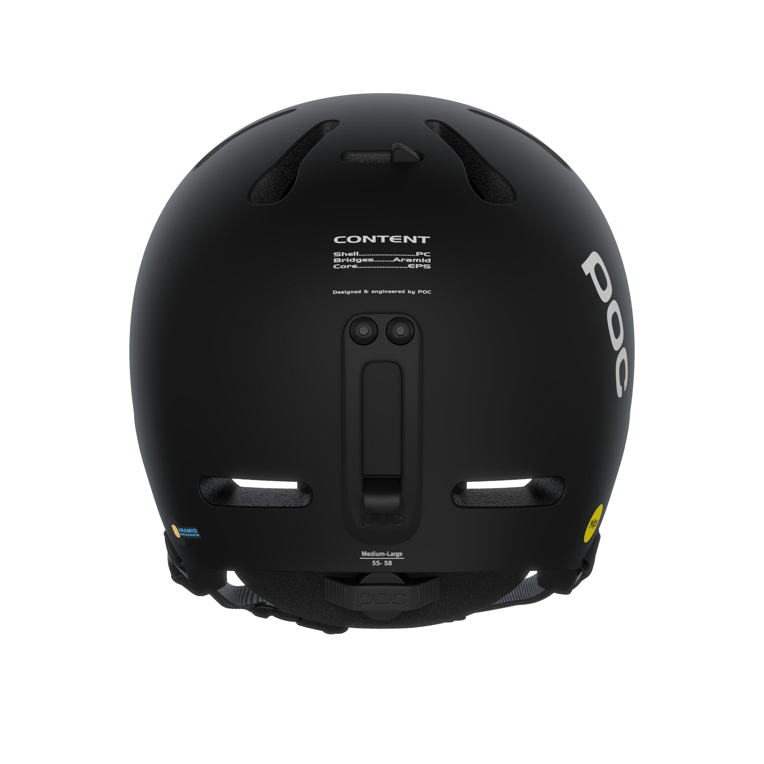 Capacete de Esqui POC Fornix MIPS Preto Urânio Fosco 7/7