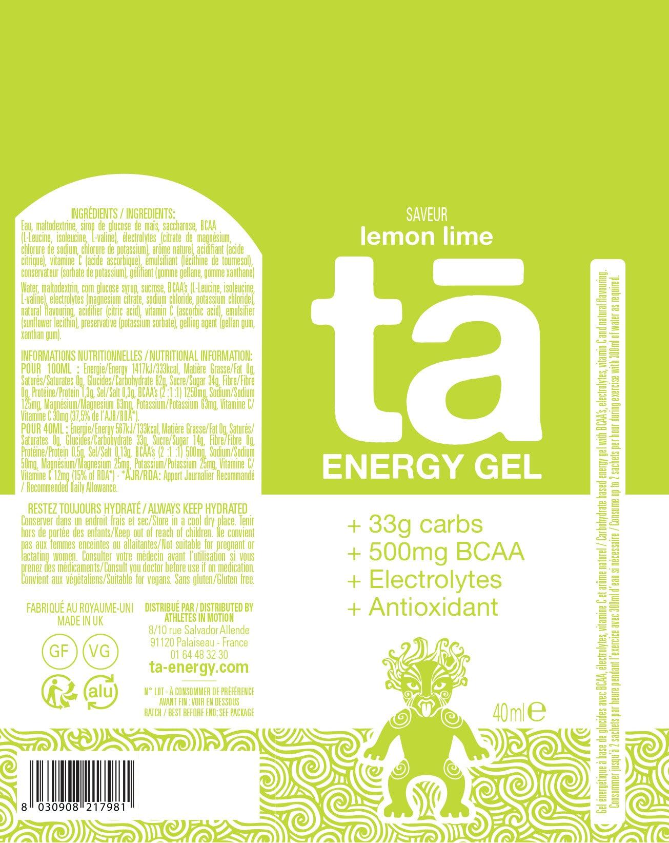 TA ENERGY - Gel Énergétique x12 - Energie, Sodium, 500mg BCAA - 133Kcal 6/7