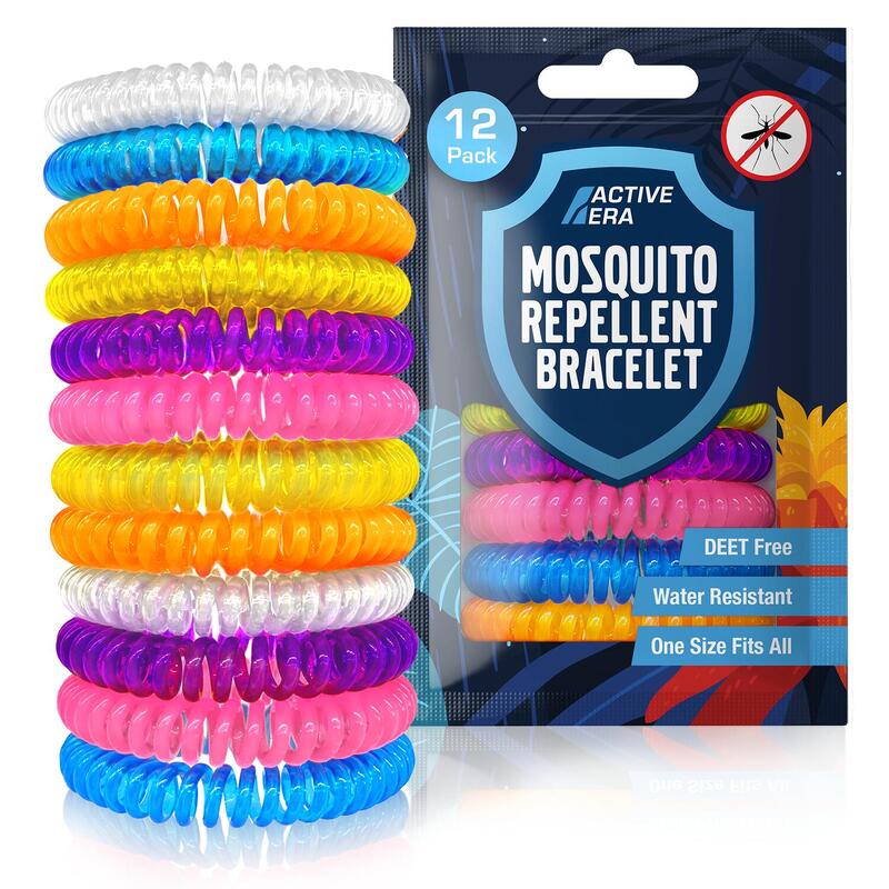 Pulseiras Repelentes Mosquitos - Pack 12 Cores Sortidas Exclusivo Online      10,99€  Preço por quantidade 183,17€kg ACTIVE ERA Pulseiras Repelentes Mosquitos - Pack 12 Cores SortidasVendido e expedido por: Active Era EU    