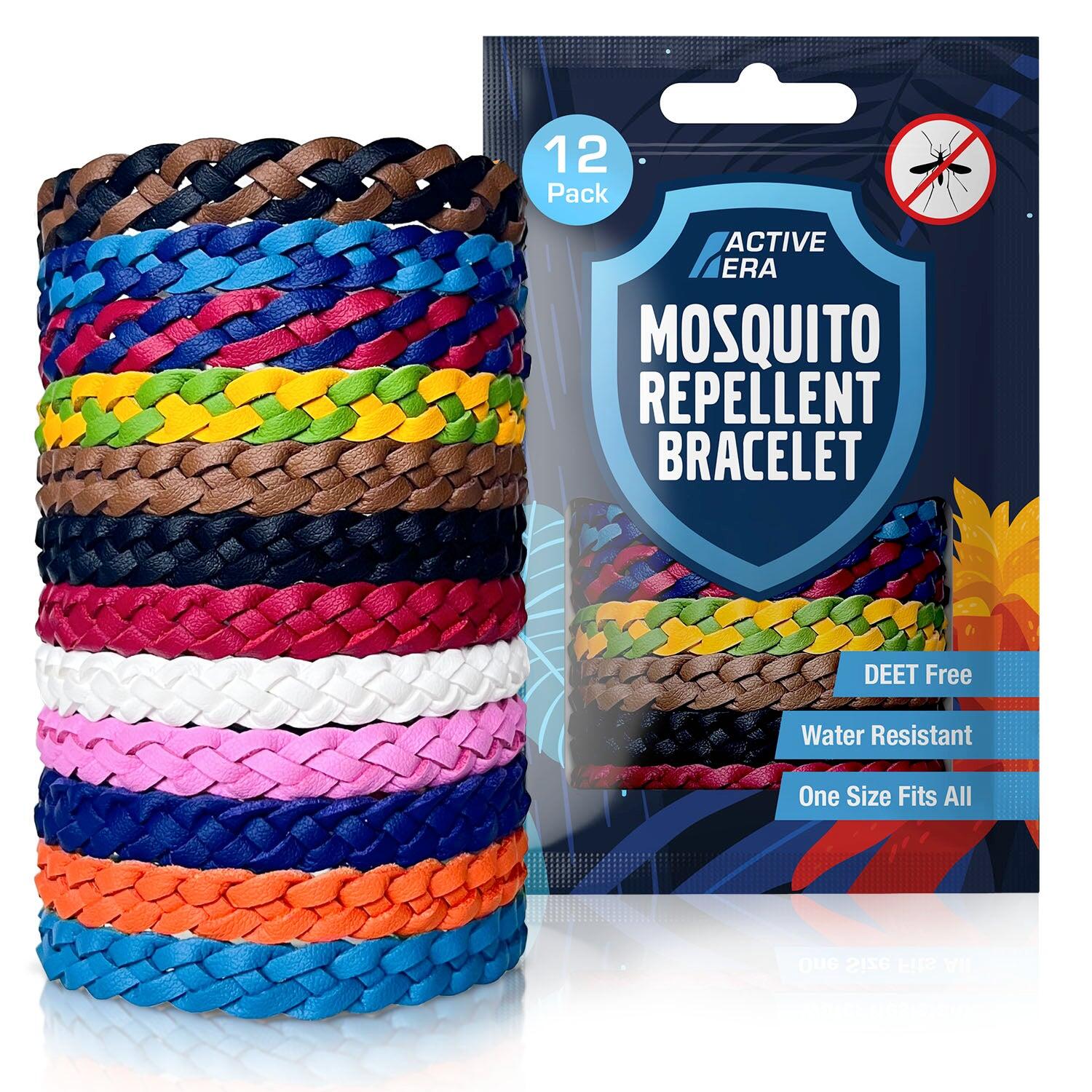 ACTIVE ERA Explorer Mosquito Repellent Bands - 12 Pack with Assorted Colours