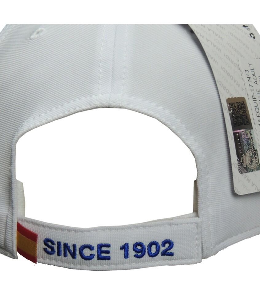Gorra Real Madrid CF Adulto Escudo Bordado blanca 6/6