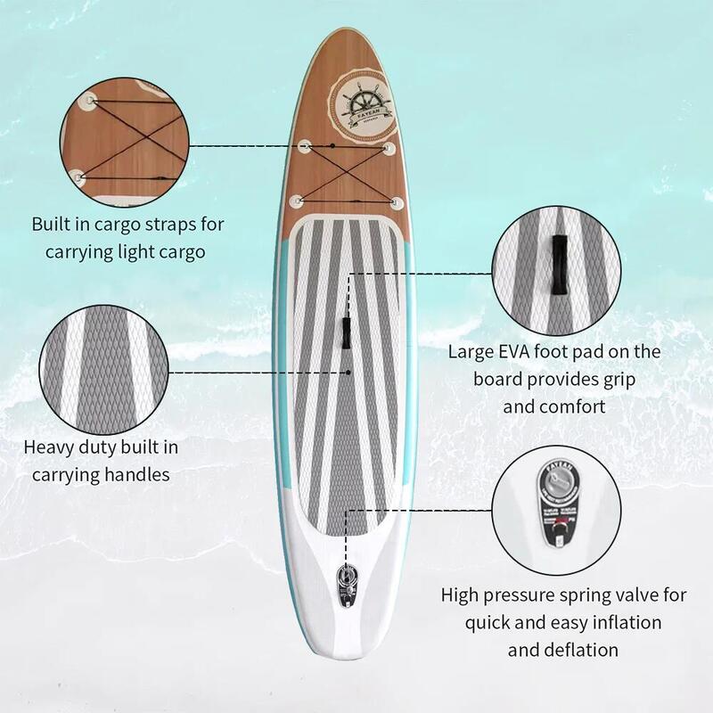 RE-ENGRAVED STAND-UP PADDLE BOARD SET ( 11" 31.9" 6") - Light Blue