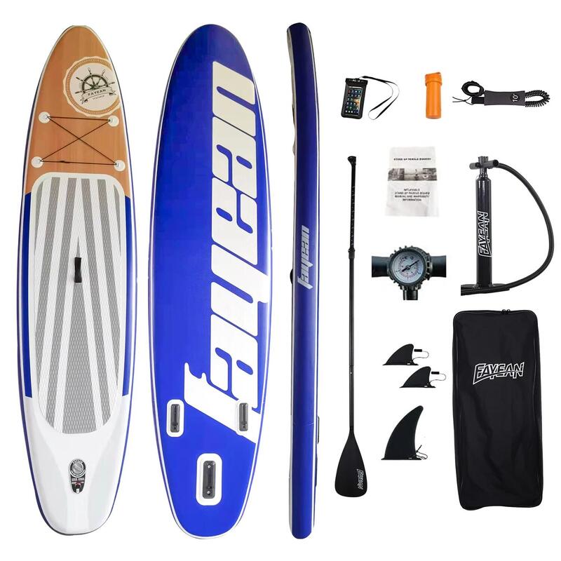 RE-ENGRAVED STAND-UP PADDLE BOARD SET ( 11" 31.9" 6") - Blue