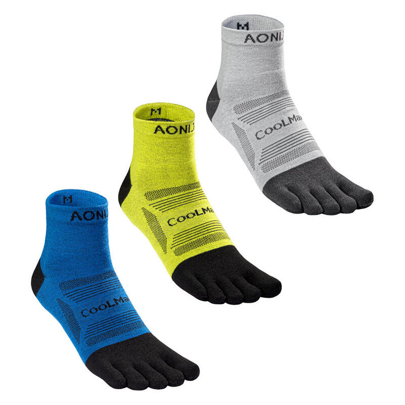 E4840 Sports Toe Socks (3-pair set) - MIXED COLOR
