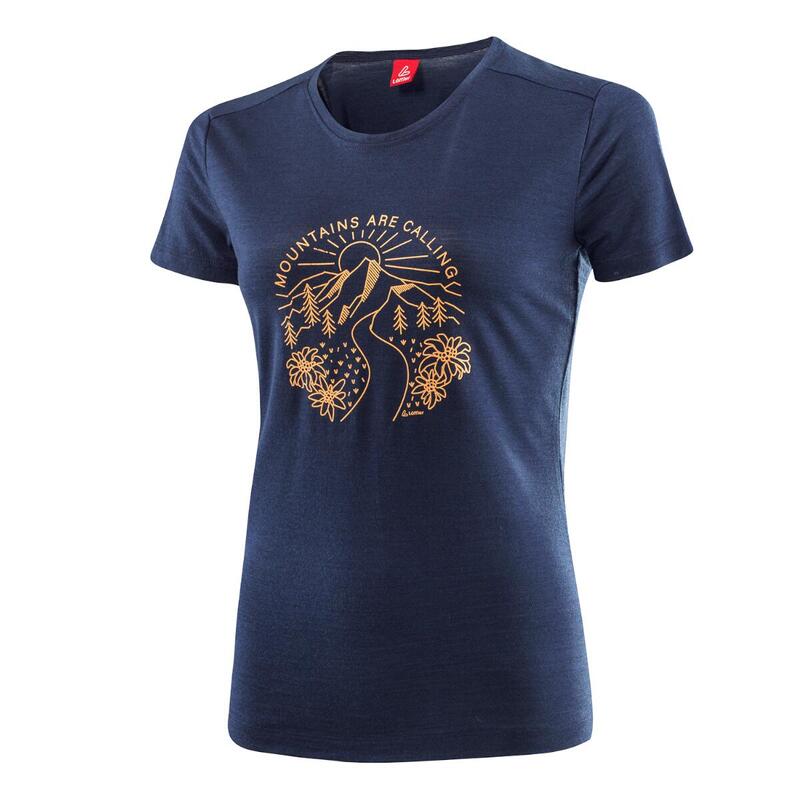 T-shirt voor dames Mountains Merino - Tencel™ Donker Blauw