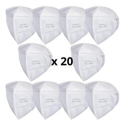 Lot de 20 filtres FFP2 pour masque anti-pollution vélo Frogmask taille unique