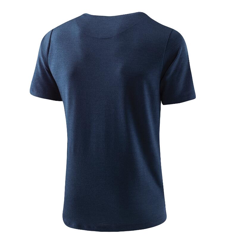 T-shirt da uomo Printshirt Adventure Merino - Tencel™ Blu scuro 2/4