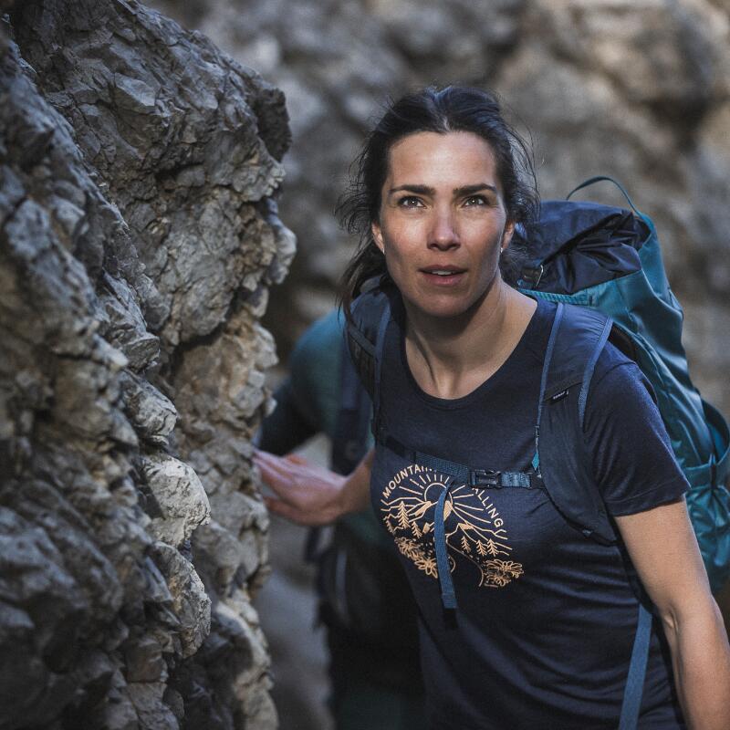 T-shirt voor dames Mountains Merino - Tencel™ Donker Blauw