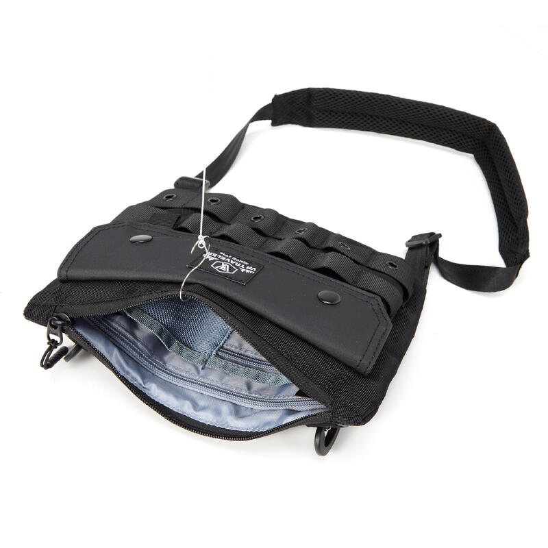 VR Unisex Milibaser Crossbody Messenger Bag - Black