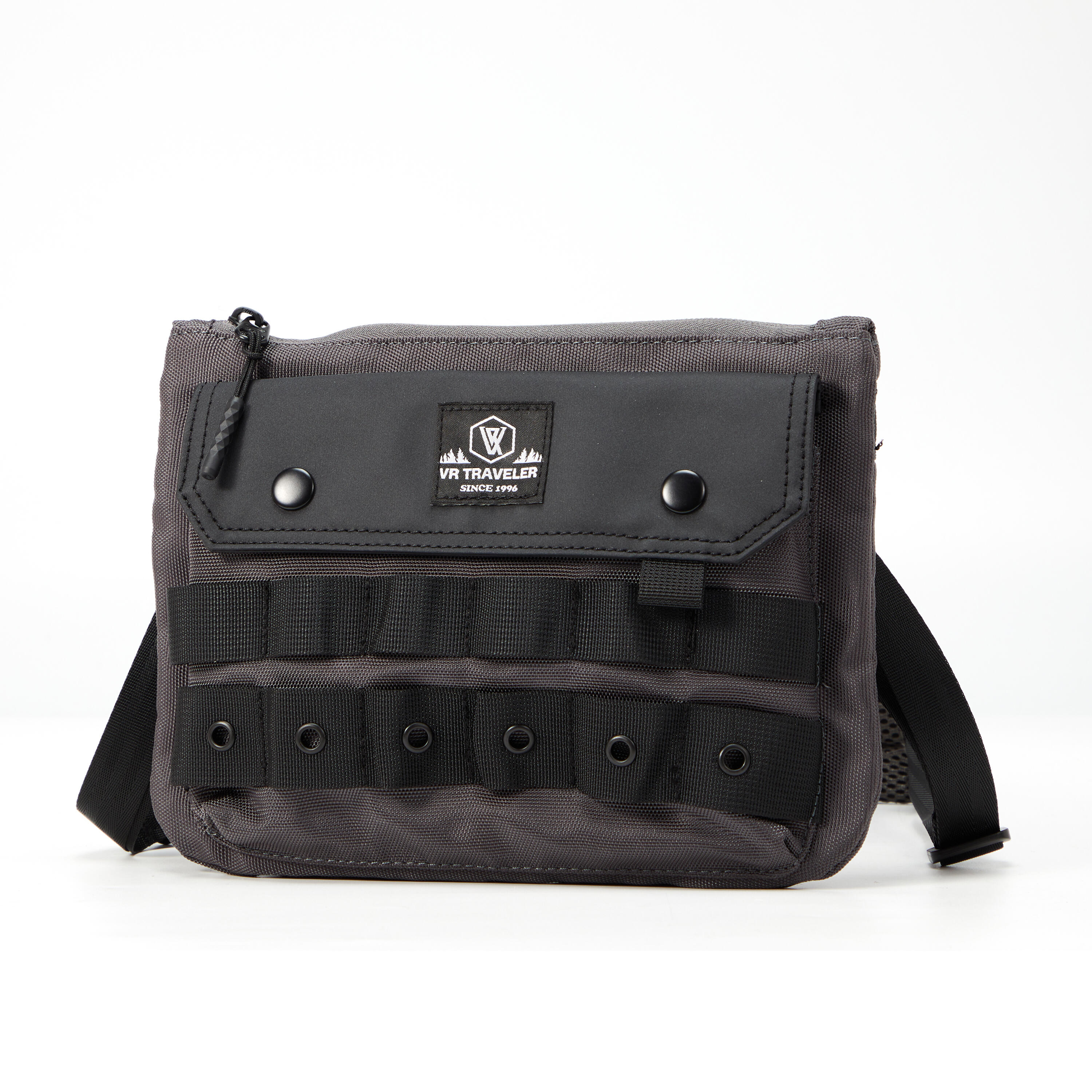 VR Unisex Milibaser Crossbody Messenger Bag - Charcoal