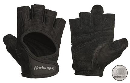 Gants de fitness Harbinger Power Stretchback pour femmes - Noir - L
