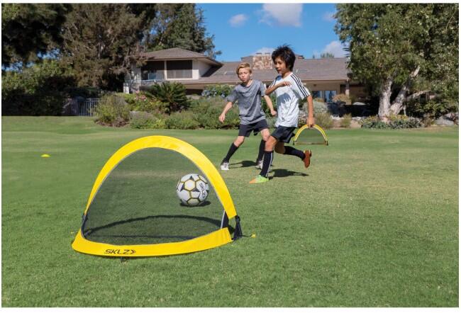SKLZ Playmaker Foldable Football Goals, Yellow, Portable 2.5 ft 4/7