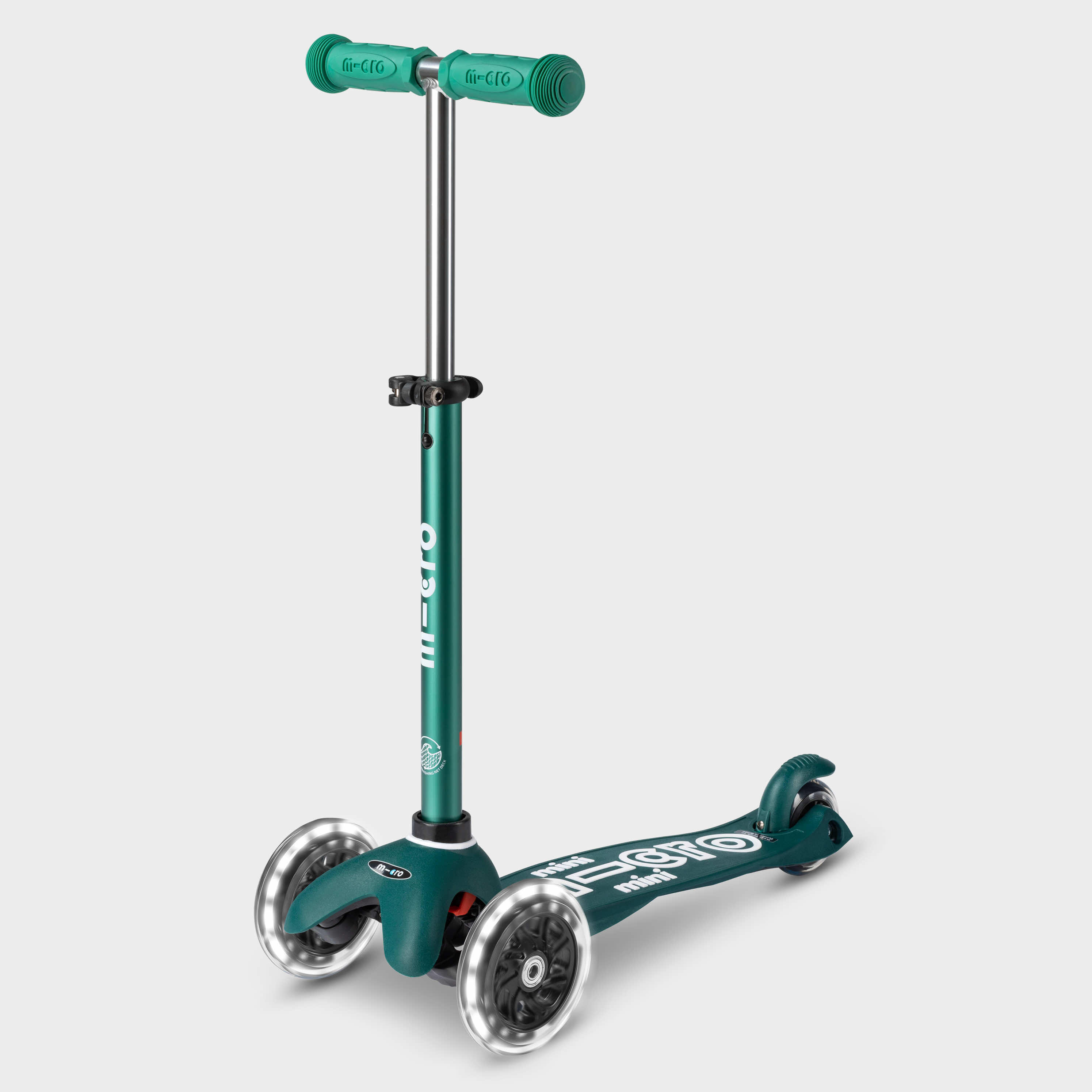 Trotinete Infantil 3 Rodas Micro Mini Deluxe ECO LED Verde