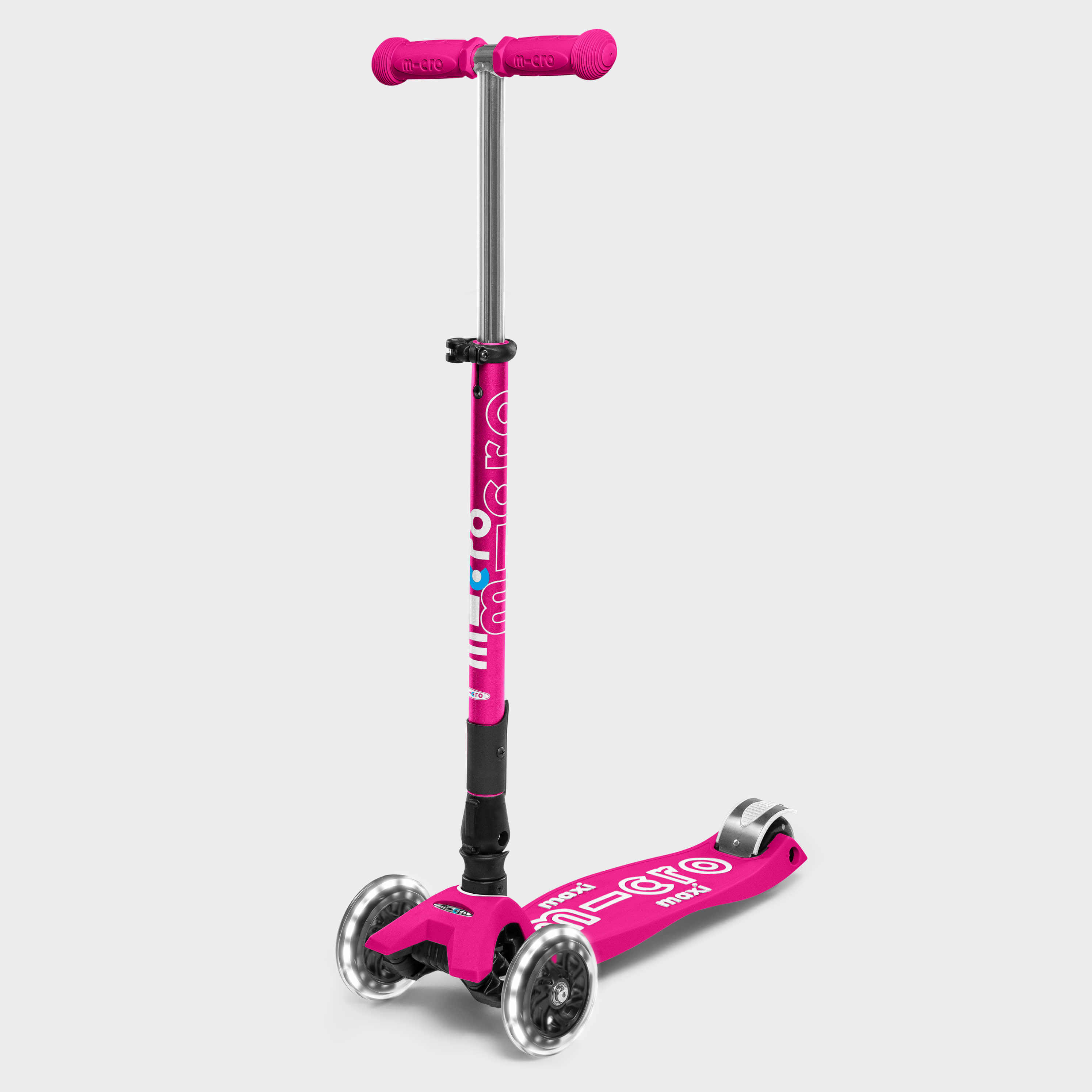 Trotinete Infantil Micro Maxi Deluxe dobrável com LED Rosa
