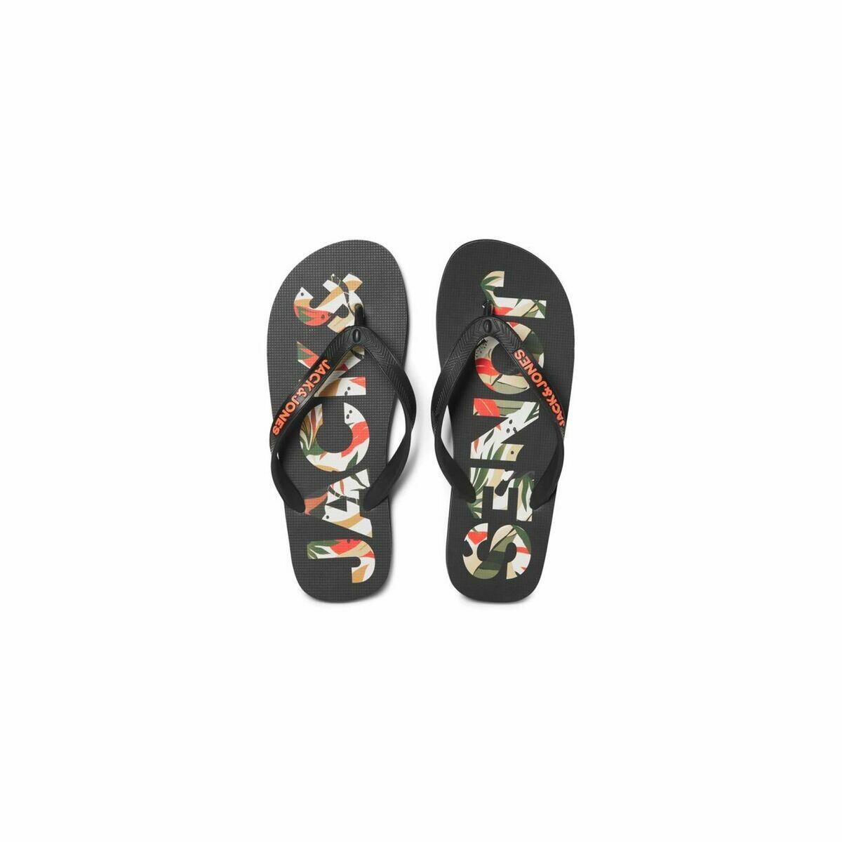 Tongs pour Homme Jack & Jones FWLOGO PALM PRINT 12230642 Noir 2/3